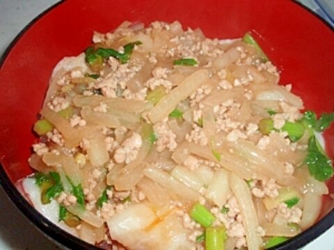 大根しみしみ～豚ひき肉で中華丼